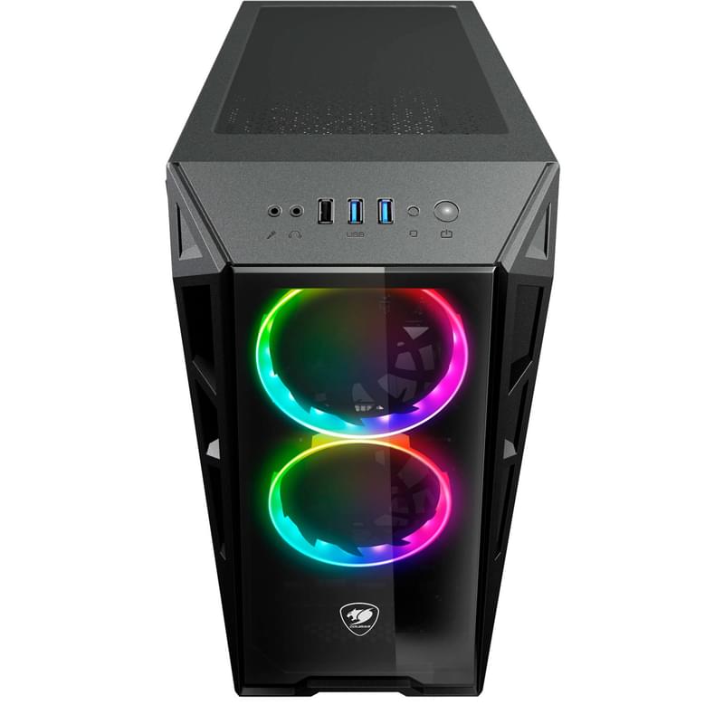 ПК корпус Cougar Turret RGB MidTower, window, Black ATX (Turret RGB) - фото #1, Technodom.kz