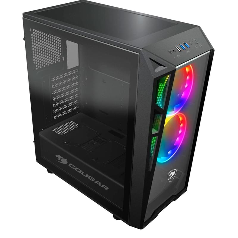ПК корпус Cougar Turret RGB MidTower, window, Black ATX (Turret RGB) - фото #2, Technodom.kz
