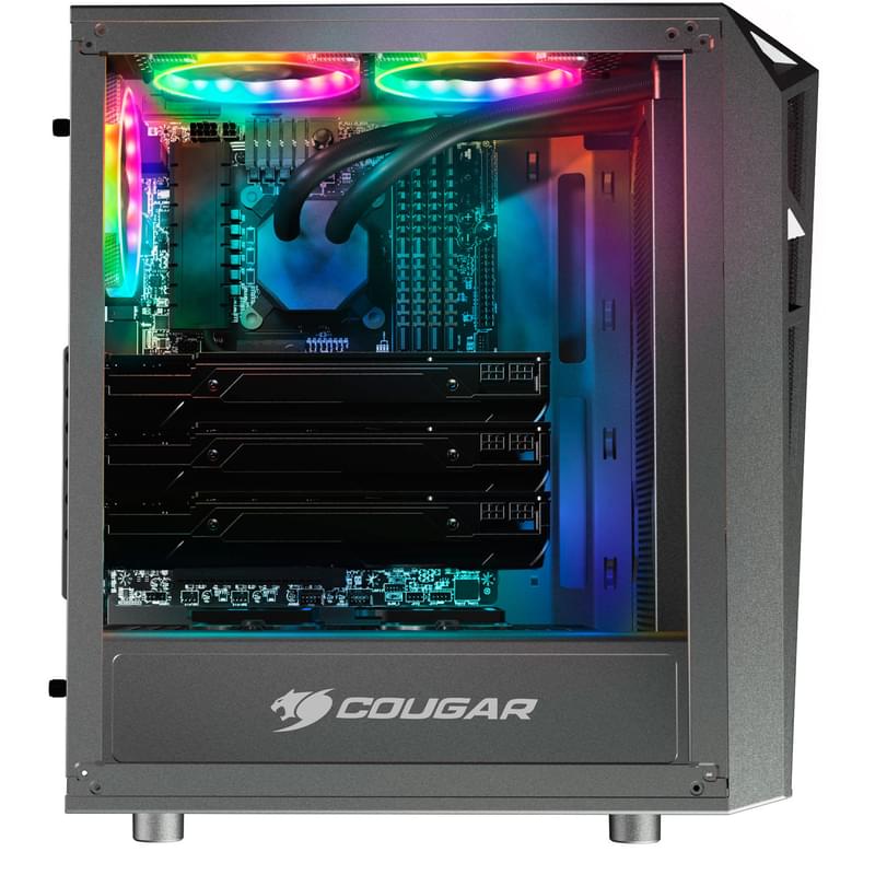 ПК корпус Cougar Turret RGB MidTower, window, Black ATX (Turret RGB) - фото #5, Technodom.kz
