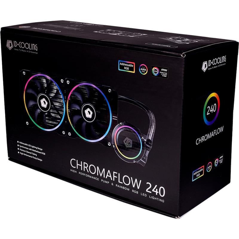 Система жидкостного охлаждения для CPU ID-COOLING CHROMAFLOW 240 - фото #4, Technodom.kz
