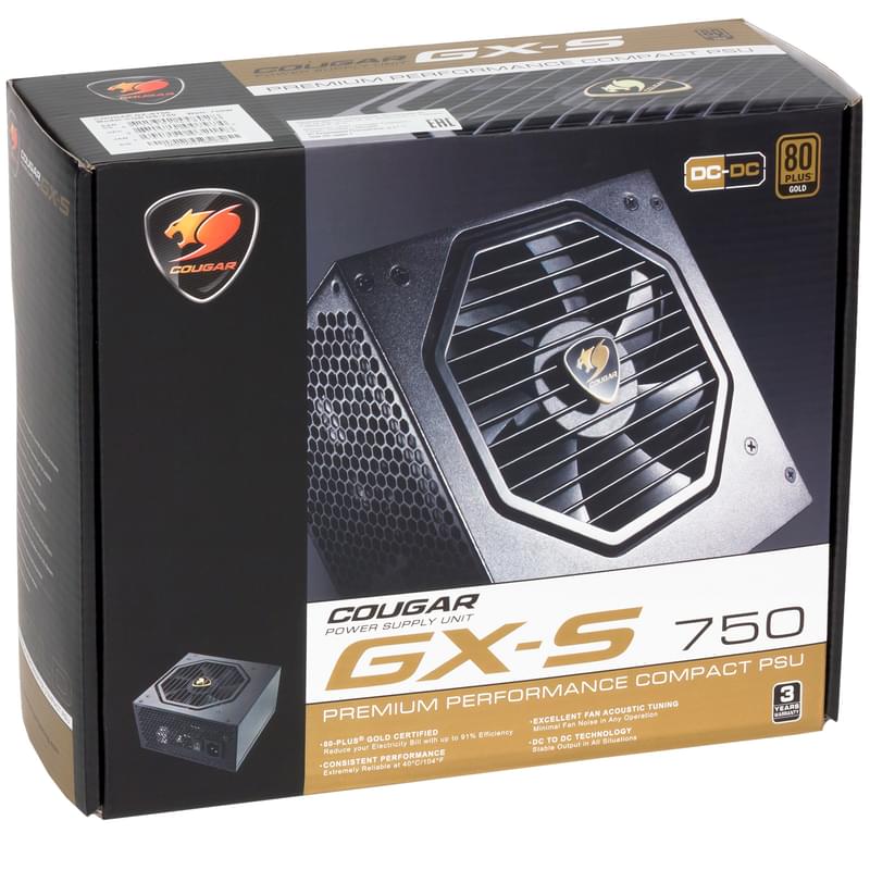 Cougar GX-S750 ATX 20 Қуат блогы 750W+4pin, 4+4pin (GX-S750) - фото #4, Technodom.kz