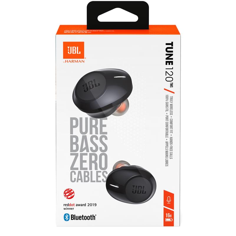 Наушники Вставные JBL Bluetooth Tune 120TWS, Black (JBLT120TWSBLK) - фото #5, Technodom.kz