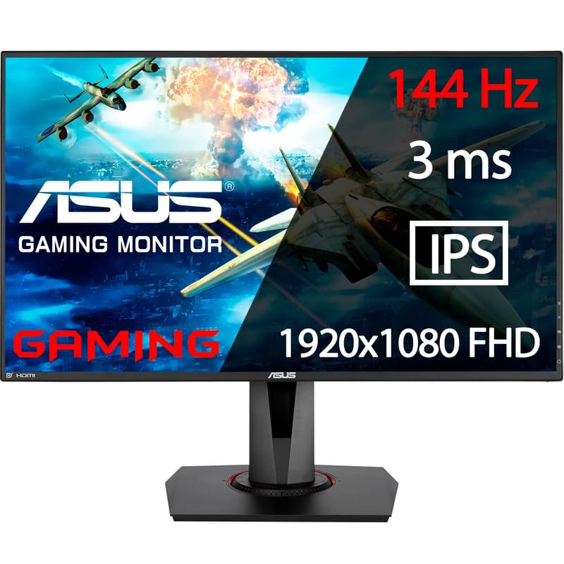 Монитор Игровой 27" Asus VG279Q 1920x1080 16:9 IPS 144Гц (HDMI+DP+DVI) Black - фото #0, Technodom.kz