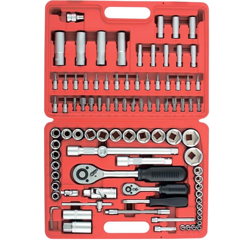 Набор слесарно-монтажный с квадратами Matrix 94 предмета 1/4", 1/2" (13580M) - фото #2, Technodom.kz