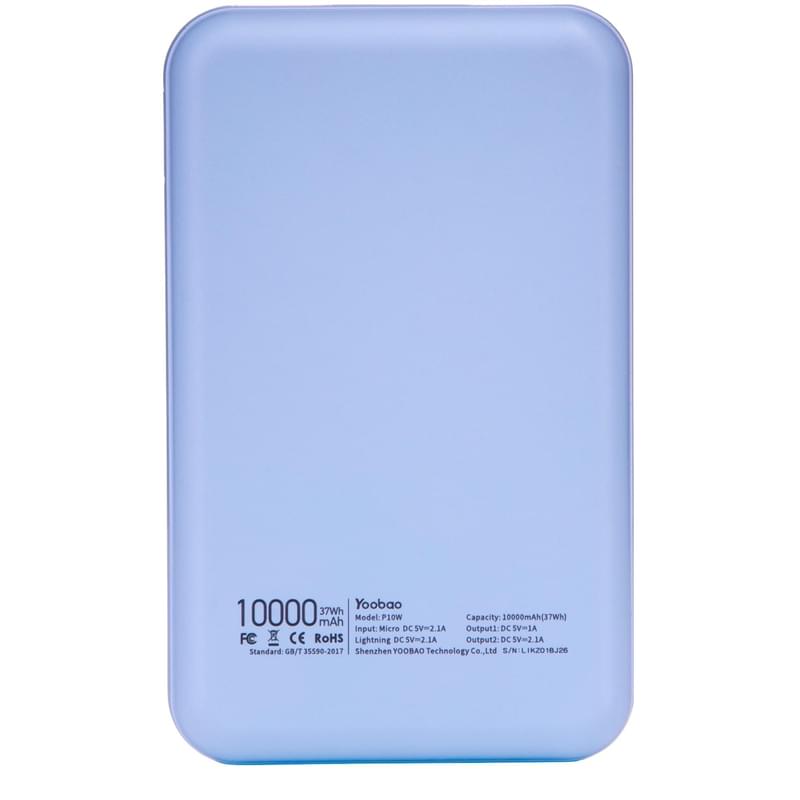 Внешний аккумулятор Yoobao, 10000Mah, P10W, Horse, Blue (YB-P10w-06/BL) - фото #1, Technodom.kz