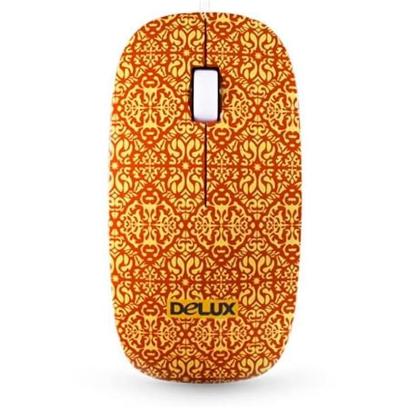 Мышка проводная USB Delux DLM-111OU Yellow Молдинг - фото #0, Technodom.kz