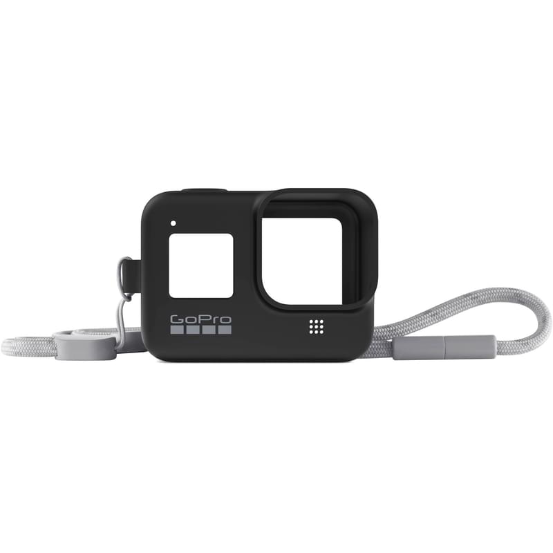 Силиконовый чехол с ремешком для GoPro Hero 8, черный (AJSST-001) - фото #0, Technodom.kz