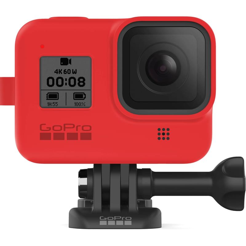 Силиконовый чехол с ремешком для GoPro Hero 8, красный (AJSST-008) - фото #5, Technodom.kz