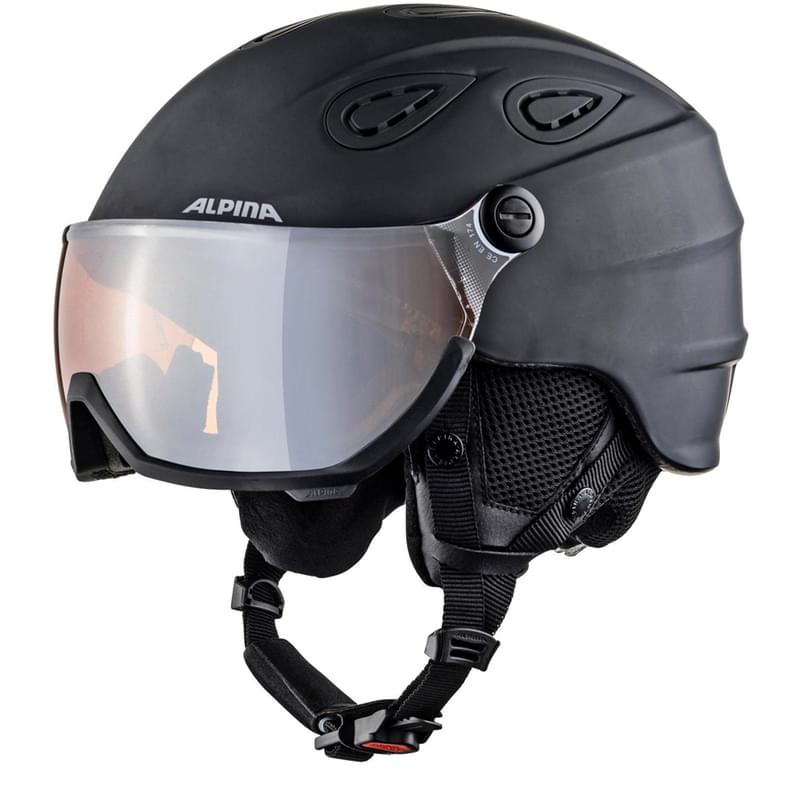 Шлем горнолыжный Alpina Grap Visor HM (54-57, black matt) - фото #0, Technodom.kz