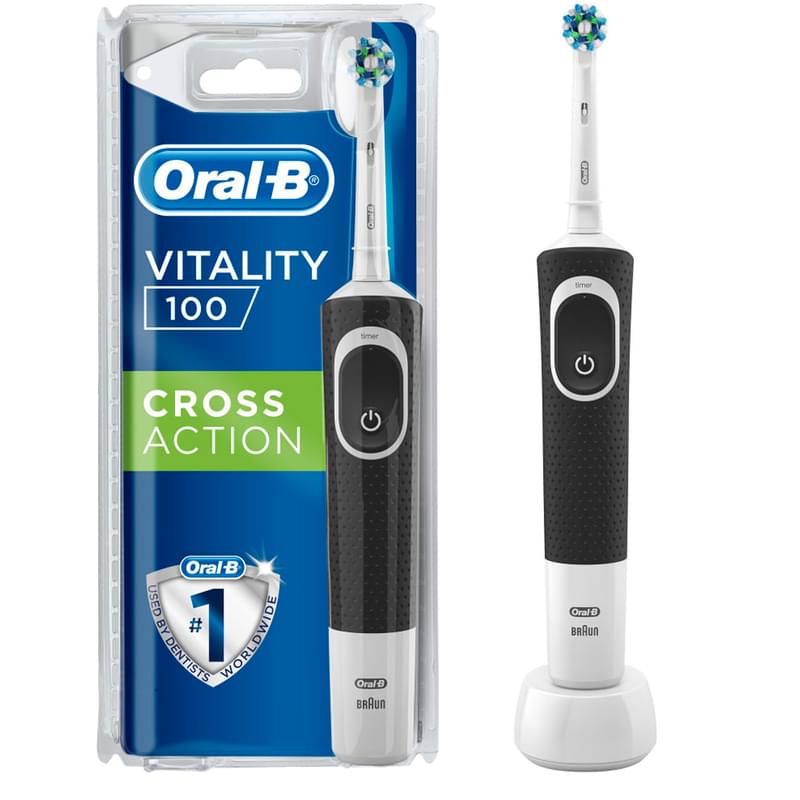 Oral-B Vitality D100 Сross Action, Black тіс щеткасы - фото #0, Technodom.kz