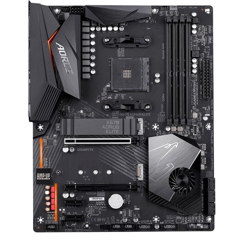 Материнская плата Gigabyte X570 AORUS ELITE AM4 4DDR4 PCI-E 2x16, 2x1 (HDMI) ATX - фото #0, Technodom.kz Материнская плата Gigabyte X570 AORUS ELITE AM4 4DDR4 PCI-E 2x16, 2x1 (HDMI) ATX - фото #0, Technodom.kz