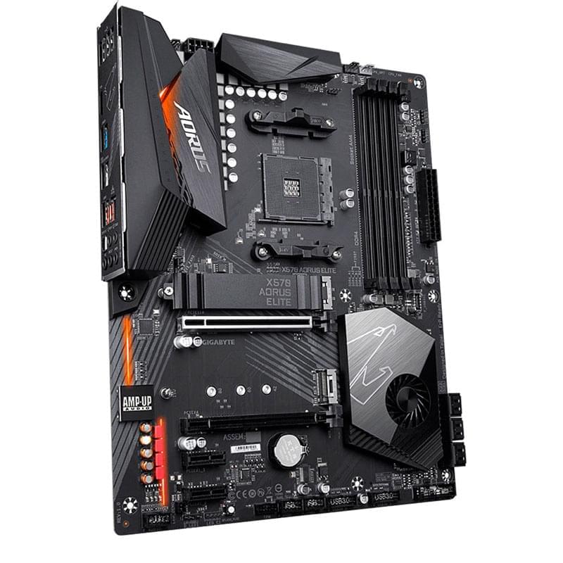 Материнская плата Gigabyte X570 AORUS ELITE AM4 4DDR4 PCI-E 2x16, 2x1 (HDMI) ATX - фото #1, Technodom.kz Материнская плата Gigabyte X570 AORUS ELITE AM4 4DDR4 PCI-E 2x16, 2x1 (HDMI) ATX - фото #1, Technodom.kz