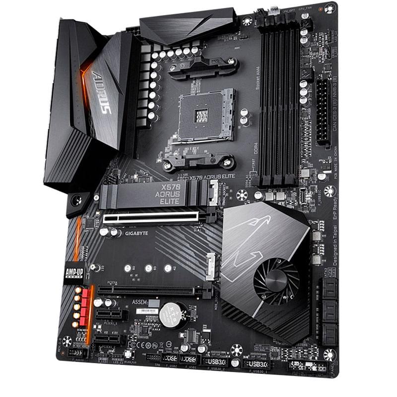 Материнская плата Gigabyte X570 AORUS ELITE AM4 4DDR4 PCI-E 2x16, 2x1 (HDMI) ATX - фото #2, Technodom.kz Материнская плата Gigabyte X570 AORUS ELITE AM4 4DDR4 PCI-E 2x16, 2x1 (HDMI) ATX - фото #2, Technodom.kz
