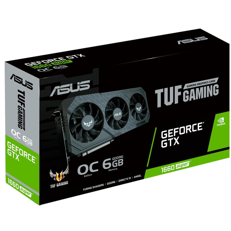 Видеокарта ASUS TUF GAMING GTX 1660 SUPER OC 6GB 192bit/G6 (HDMI+DP+DVI) (TUF 3-GTX1660S-O6G-GAMING) - фото #2, Technodom.kz