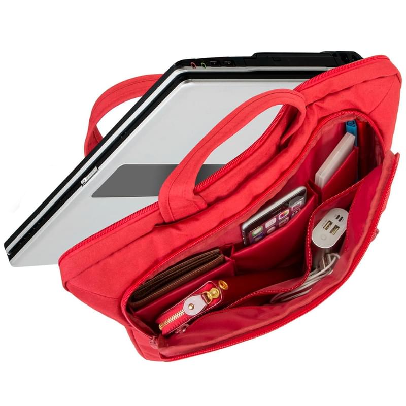 Сумка для ноутбука 15.6" Rivacase Alpendorf, Red, полиэстер (7530) - фото #3, Technodom.kz