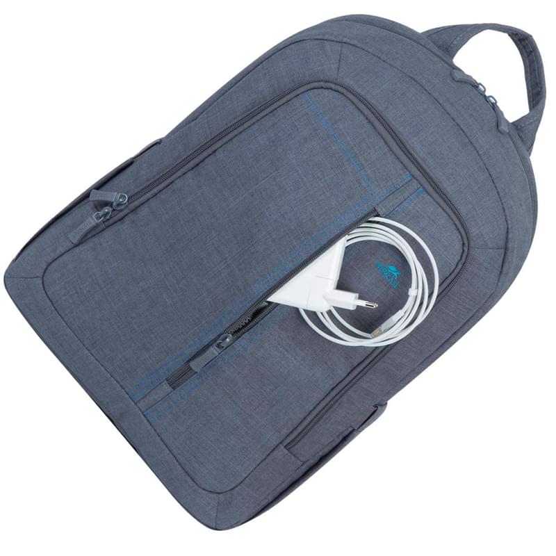 Рюкзак для ноутбука 15.6" Rivacase Alpendorf, Grey, полиэстер (7560) - фото #3, Technodom.kz