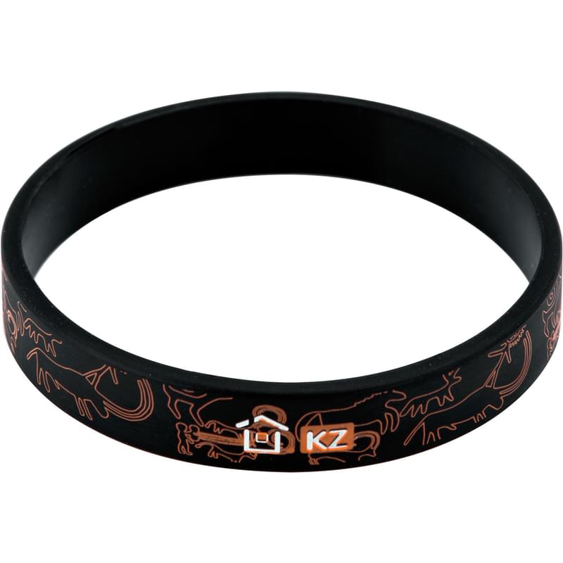 Силиконовый браслет Technodom "Наскальные рисунки", Black/Orange (Bracelets_TD1) - фото #0, Technodom.kz