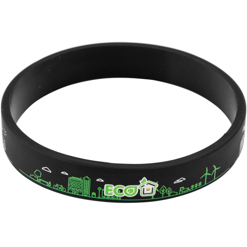 Силиконовый браслет Technodom "Eco City", Black/Green (Bracelets_Eco1) - фото #0, Technodom.kz