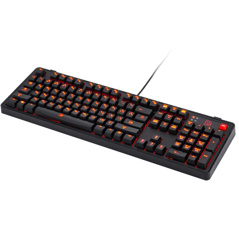 Клавиатура игровая проводная USB Thermaltake MEKA Pro, Red-Led, CHERRY MX Blue - фото #2, Technodom.kz