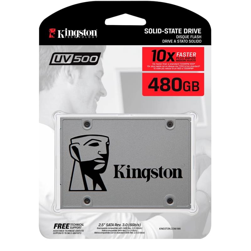 Внутренний SSD 2.5" 7мм 480GB Kingston SATA-III 3D TLC (SUV500B/480G) - фото #3, Technodom.kz Внутренний SSD 2.5" 7мм 480GB Kingston SATA-III 3D TLC (SUV500B/480G) - фото #3, Technodom.kz