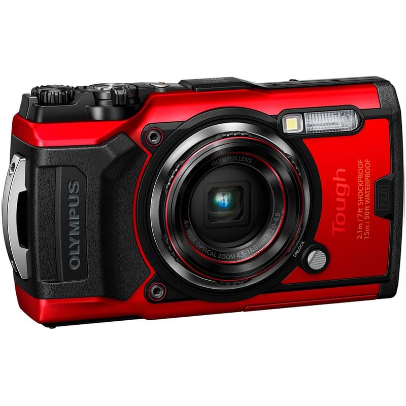 Цифровой фотоаппарат Olympus TG-6 Red - фото #2, Technodom.kz
