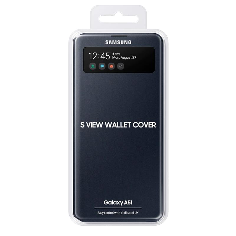 Чехол для Samsung Galaxy A51, S View Wallet Cover, Black (EF-EA515PBEGRU) - фото #4, Technodom.kz