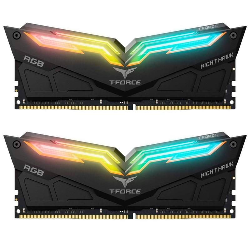 Оперативная память DDR4 DIMM 16GB(8GBx2)/3000MHz PC-24000 TEAM NIGHT HAWK RGB(TF1D416G3000HC16CDC01) - фото #1, Technodom.kz