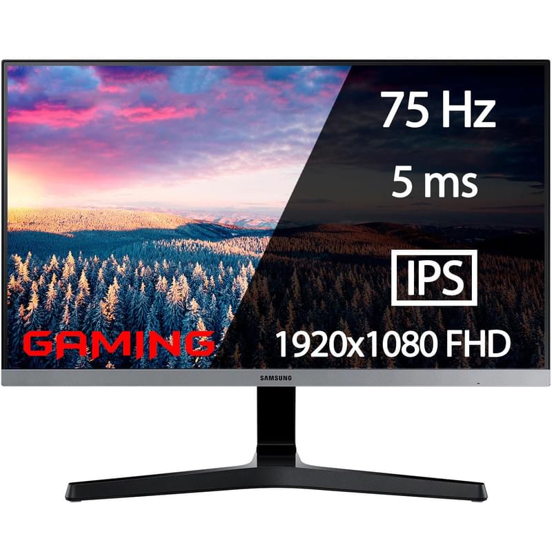 Монитор 23.8" Samsung LS24R350FHIXCI 1920х1080 16:9 IPS 75ГЦ (HDMI+VGA) Black - фото #0, Technodom.kz