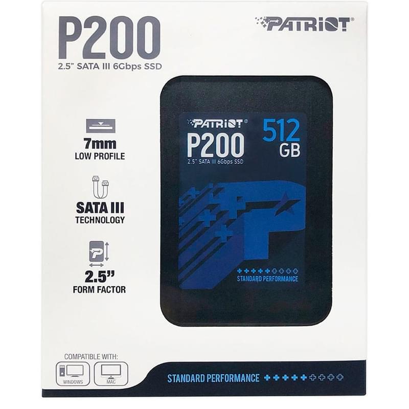 Внутренний SSD 2.5" 7мм 512GB Patriot P200 SATA-III 3D TLC (P200S512G25) - фото #5, Technodom.kz