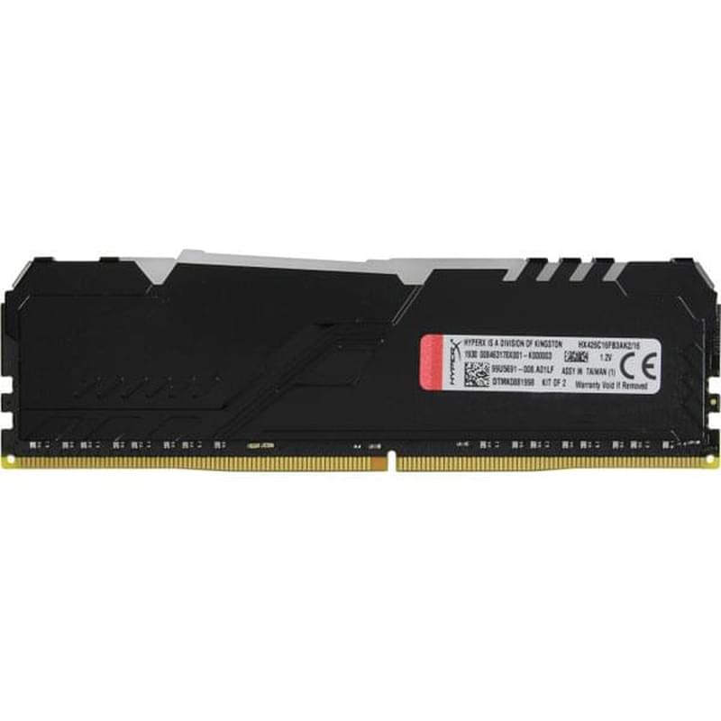Оперативная память DDR4 DIMM 16GB(8GBx2)/3000MHz Kingston HyperX Fury RGB (HX430C15FB3AK2/16) - фото #1, Technodom.kz