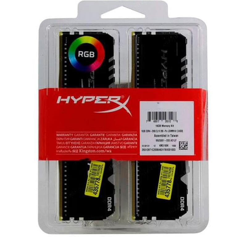 Оперативная память DDR4 DIMM 16GB(8GBx2)/3000MHz Kingston HyperX Fury RGB (HX430C15FB3AK2/16) - фото #4, Technodom.kz