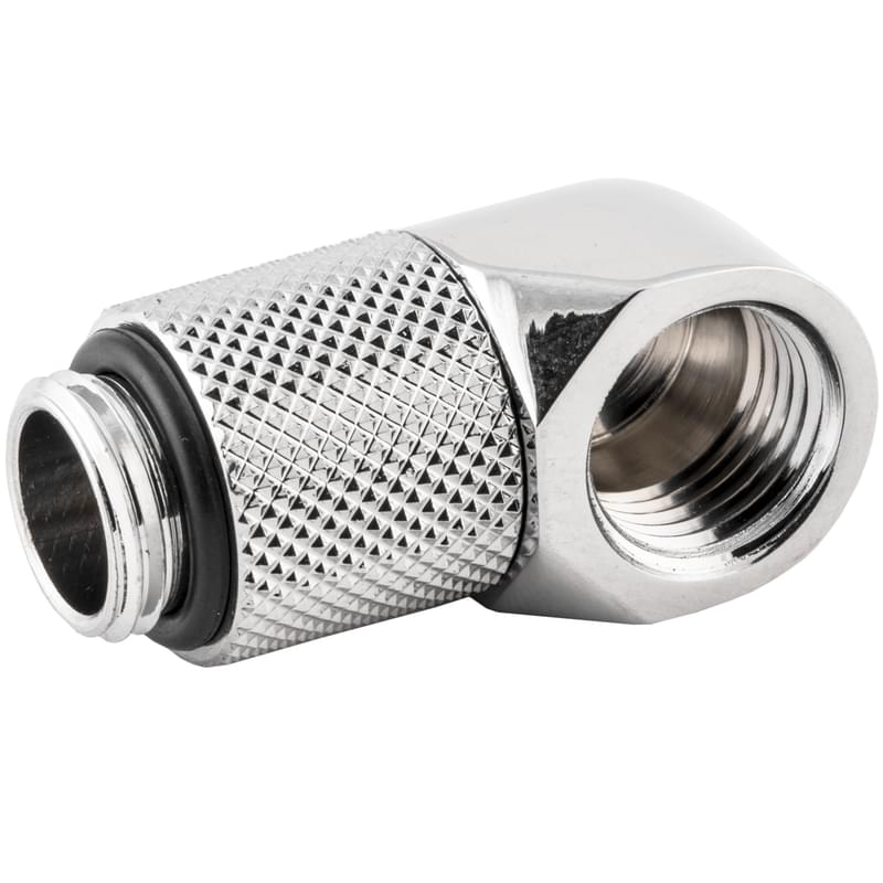 Фитинг угловой Bykski B-RD90-EXJ15 (90гр. 15ММ, Папа-мама, Silver) - фото #0, Technodom.kz