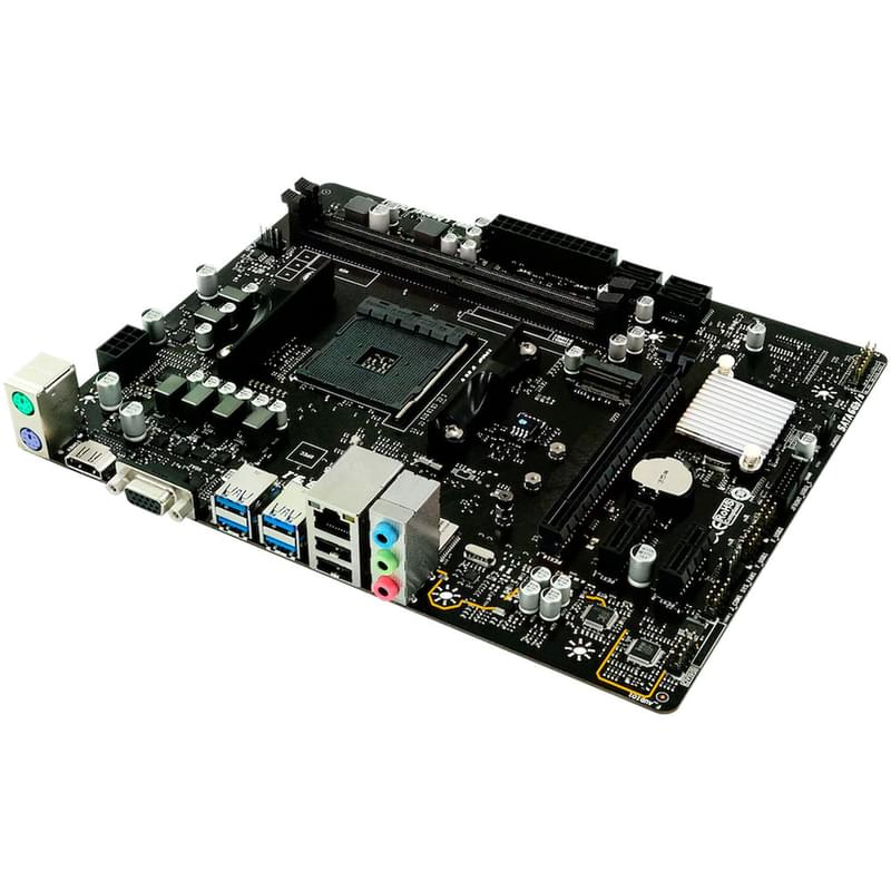 Материнская плата Biostar B45M2 B350 AM4 2DDR4 PCI-E 3x16 2x1 (HDMI+VGA) mATX - фото #1, Technodom.kz
