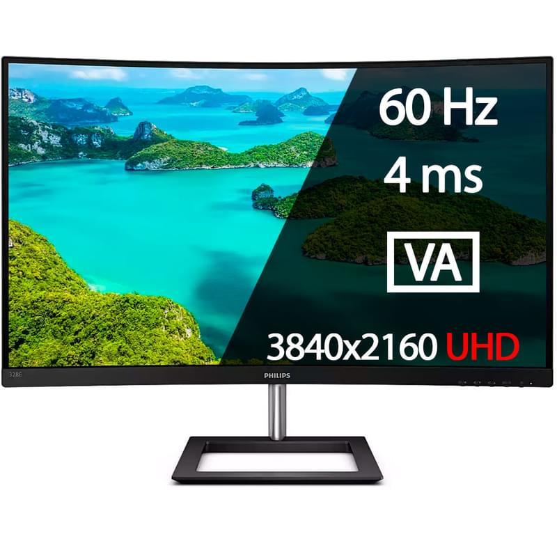 Монитор 31,5" Philips 328E1CA/00 3840x2160 16:9 VA 60Гц (2HDMI+DP) Black - фото #0, Technodom.kz