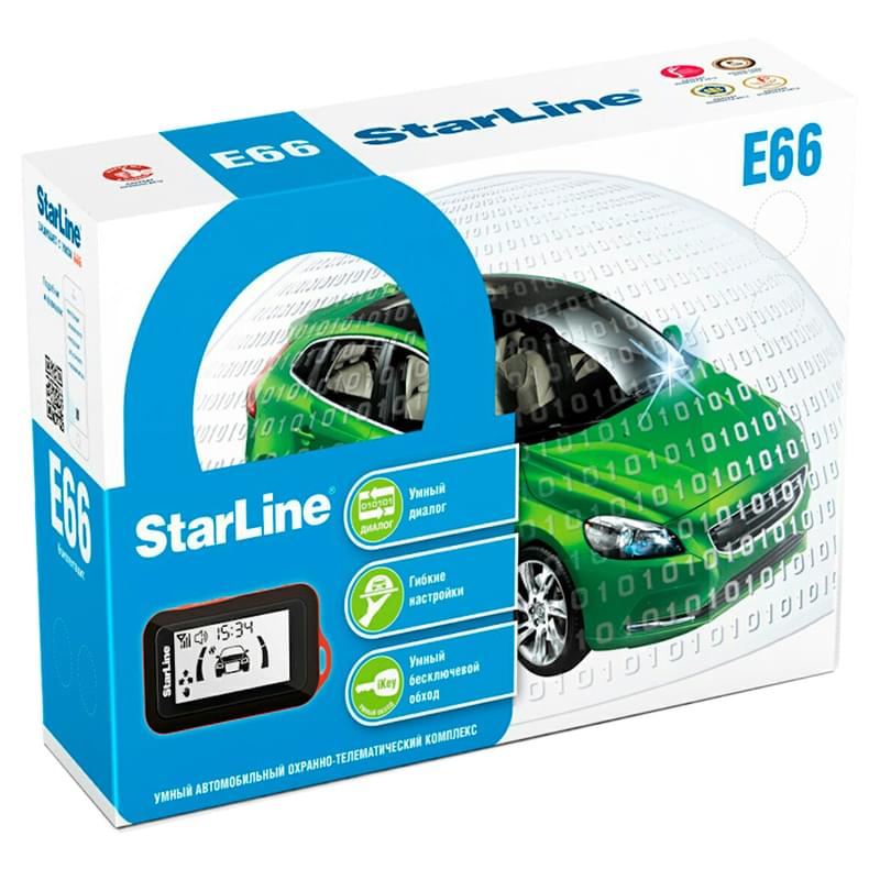 Автомобильная сигнализация Starline E66 BT ECO - фото #0, Technodom.kz