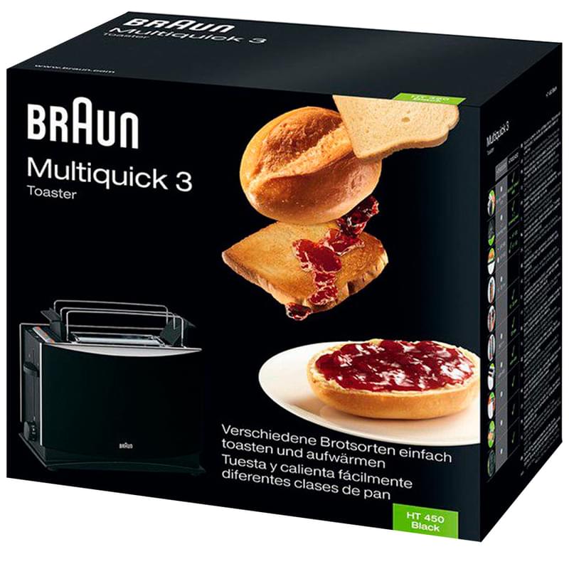 Тостер Braun HT-450BK - фото #4, Technodom.kz
