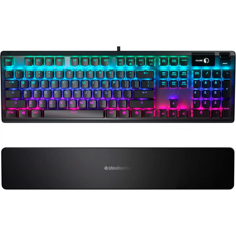 Клавиатура игровая проводная USB SteelSeries Apex 5 RGB, QX2 Blue - фото #1, Technodom.kz