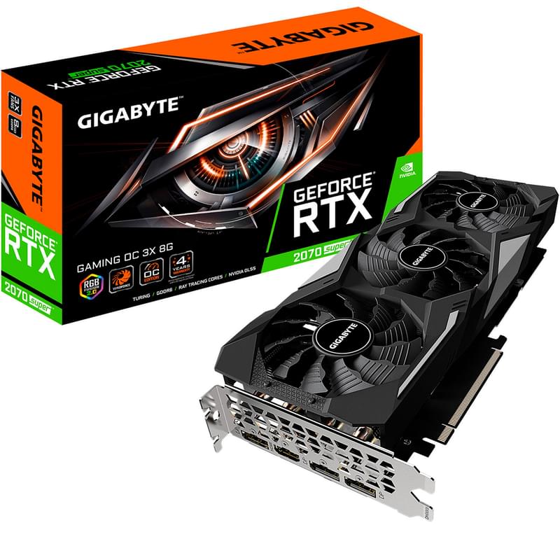 Видеокарта Gigabyte RTX 2070 SUPER GAMING OC 256bit/G6 (HDMI+3DP)(GV-N207SGAMING OC-8GD) - фото #7, Technodom.kz