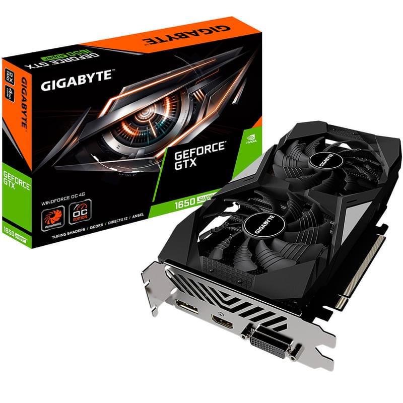 Видеокарта Gigabyte GeForce GTX 1650 SUPER WINDFORCE OC 4GB 128b/G6 (HDMI+DP+DVI)(GV-N165SWF2OC-4GD) - фото #7, Technodom.kz