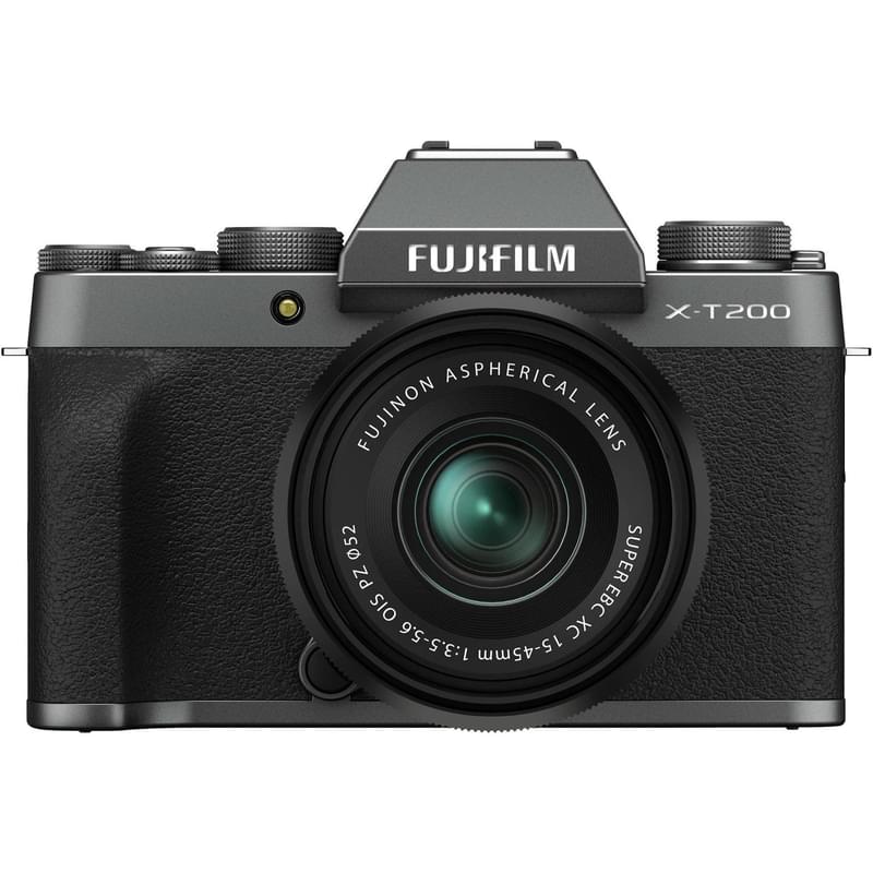 Беззеркальный фотоаппарат FUJIFILM X-T200 kit 15-45 mm Dark Silver - фото #0, Technodom.kz