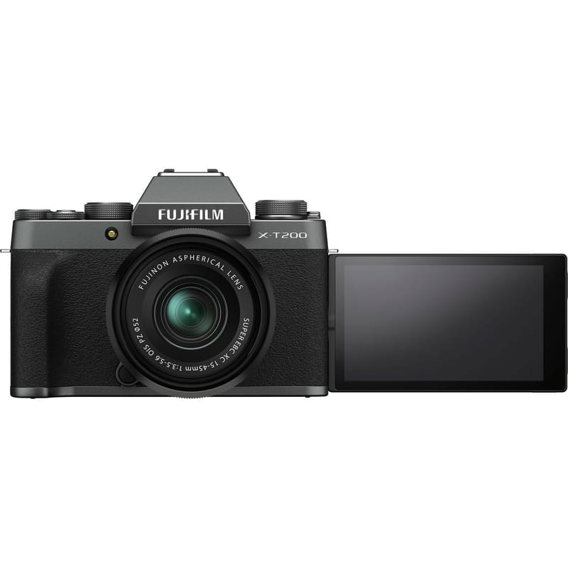 Беззеркальный фотоаппарат FUJIFILM X-T200 kit 15-45 mm Dark Silver - фото #7, Technodom.kz