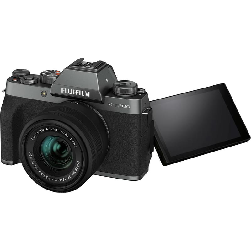 Беззеркальный фотоаппарат FUJIFILM X-T200 kit 15-45 mm Dark Silver - фото #8, Technodom.kz