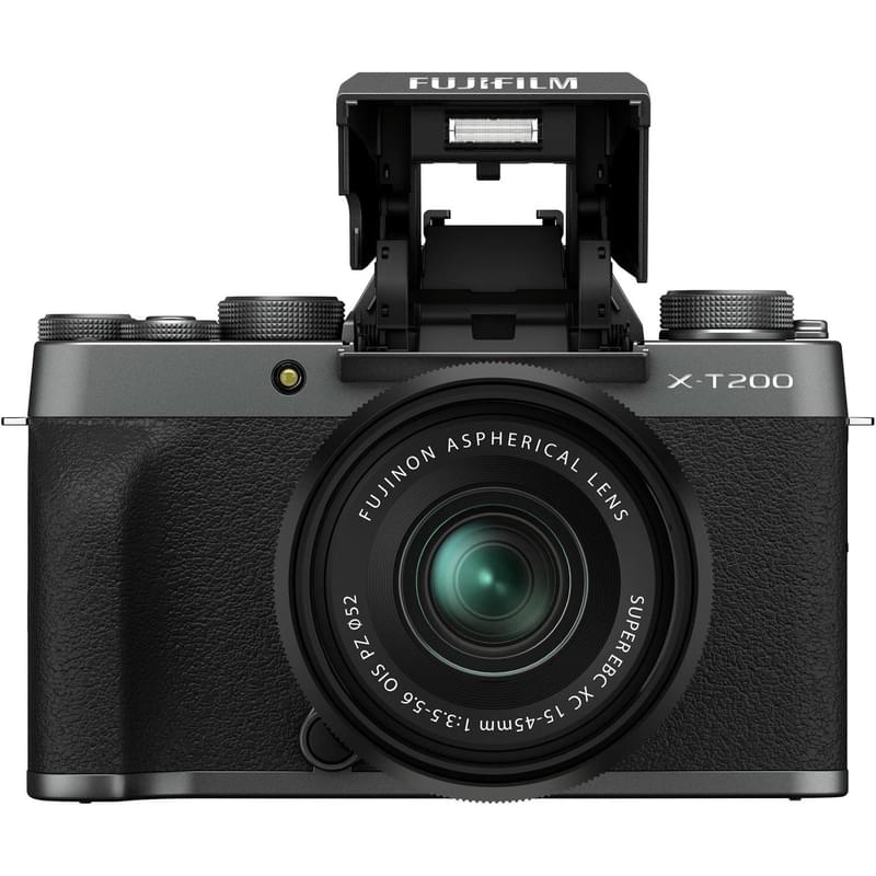 Беззеркальный фотоаппарат FUJIFILM X-T200 kit 15-45 mm Dark Silver - фото #1, Technodom.kz