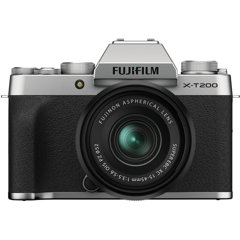 Беззеркальный фотоаппарат FUJIFILM X-T200 kit 15-45 mm Silver - фото #0, Technodom.kz