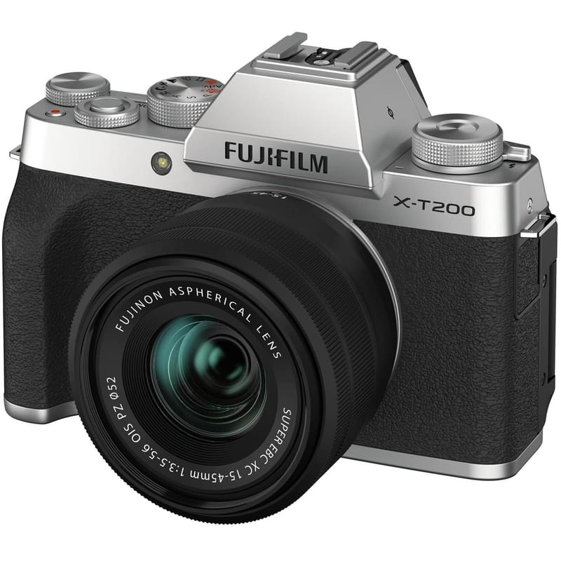Беззеркальный фотоаппарат FUJIFILM X-T200 kit 15-45 mm Silver - фото #3, Technodom.kz