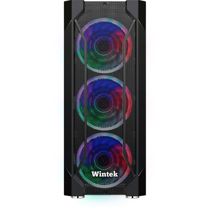 ПК корпус Wintek Rainbow K106 MidTower, window, Black ATX (K106) - фото #3, Technodom.kz