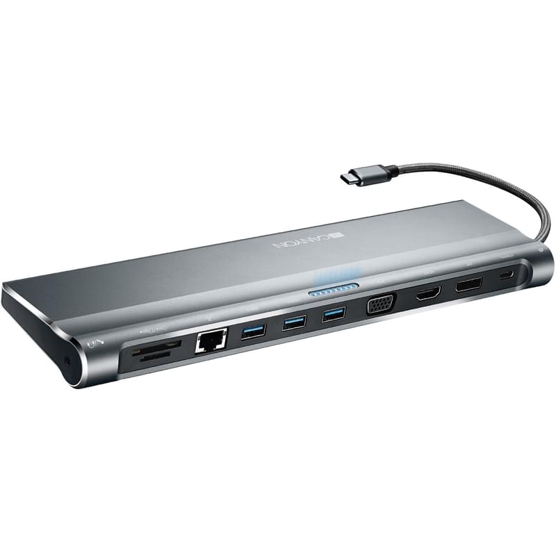 Мультипортовая док-станция Сanyon, 12-в-1 USB Type C PD (87W), Серый (CNS-HDS09DG) - фото #1, Technodom.kz
