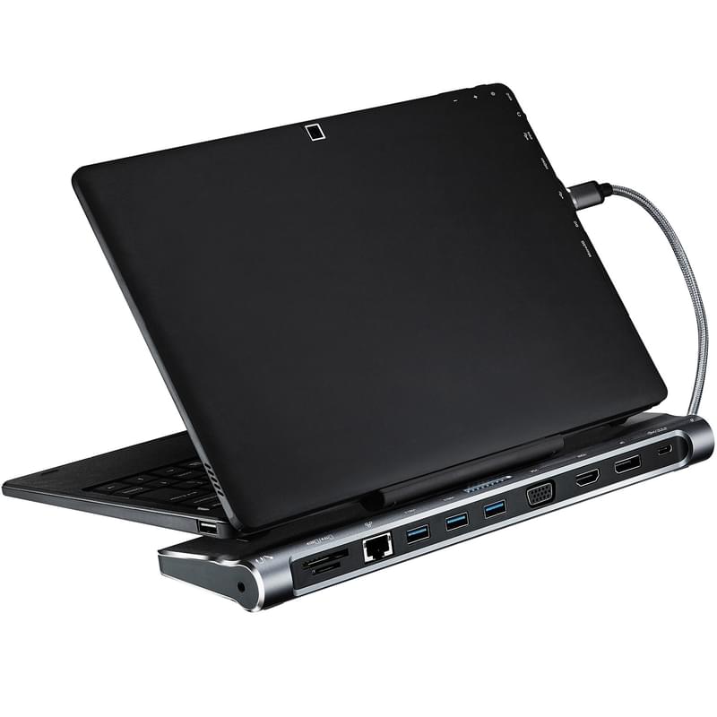 Мультипортовая док-станция Сanyon, 12-в-1 USB Type C PD (87W), Серый (CNS-HDS09DG) - фото #3, Technodom.kz