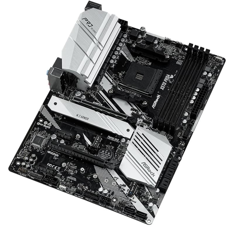 Материнская плата ASRock X570 PRO4 AM4 4DDR4 PCI-E 2x16 2x1 (HDMI+DP) ATX - фото #2, Technodom.kz