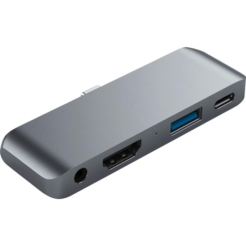 Адаптер Satechi, USB Type-C - 1*Type-C PD (18W),1*USB 3.0, 1*HDMI 4K, 1*3,5 мм, Серый (ST-TCMPHM) - фото #1, Technodom.kz